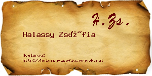 Halassy Zsófia névjegykártya