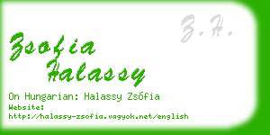 zsofia halassy business card