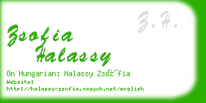 zsofia halassy business card